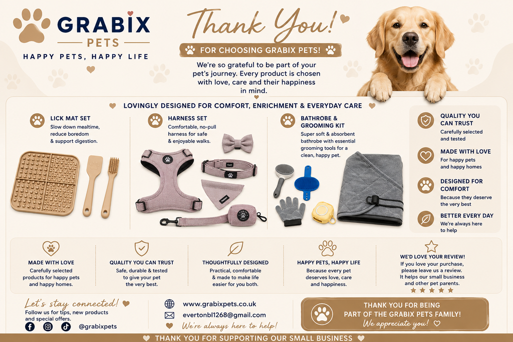 Grabix Pets Silicone Lick Mat for Dogs – Slow Feeder Enrichment Mat with Scraper & Cleaning Brush
