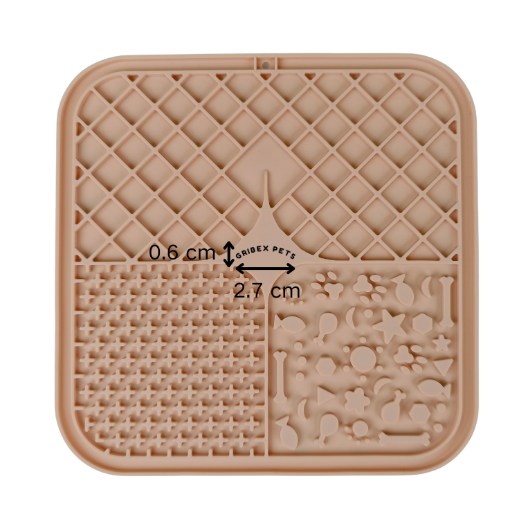 Grabix Pets Silicone Lick Mat for Dogs – Slow Feeder Enrichment Mat with Scraper & Cleaning Brush