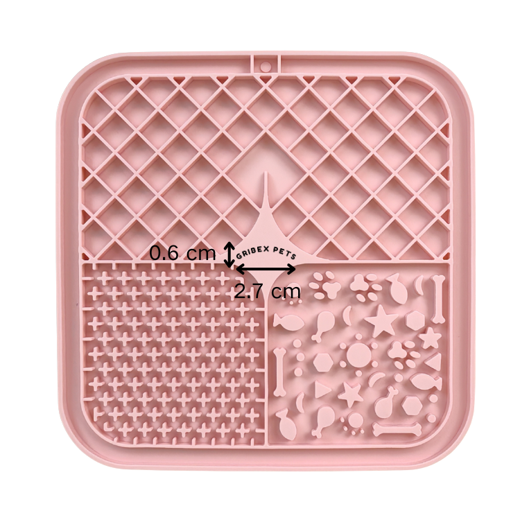Grabix Pets Silicone Lick Mat for Dogs – Slow Feeder Enrichment Mat with Scraper & Cleaning Brush